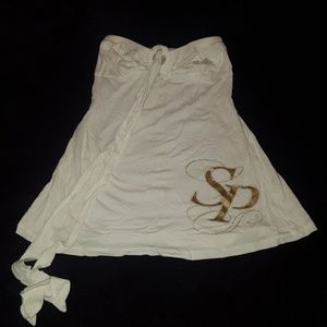 South pole tube top with neck tie